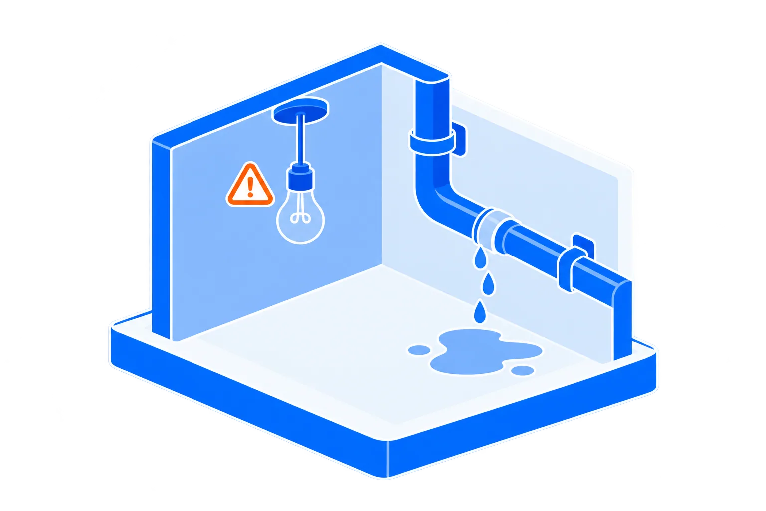 Illustration of a water leak