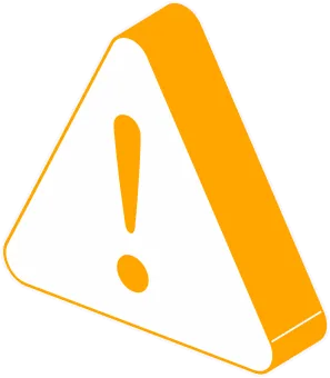 Orange warning icon representing a meeting room booking conflict.