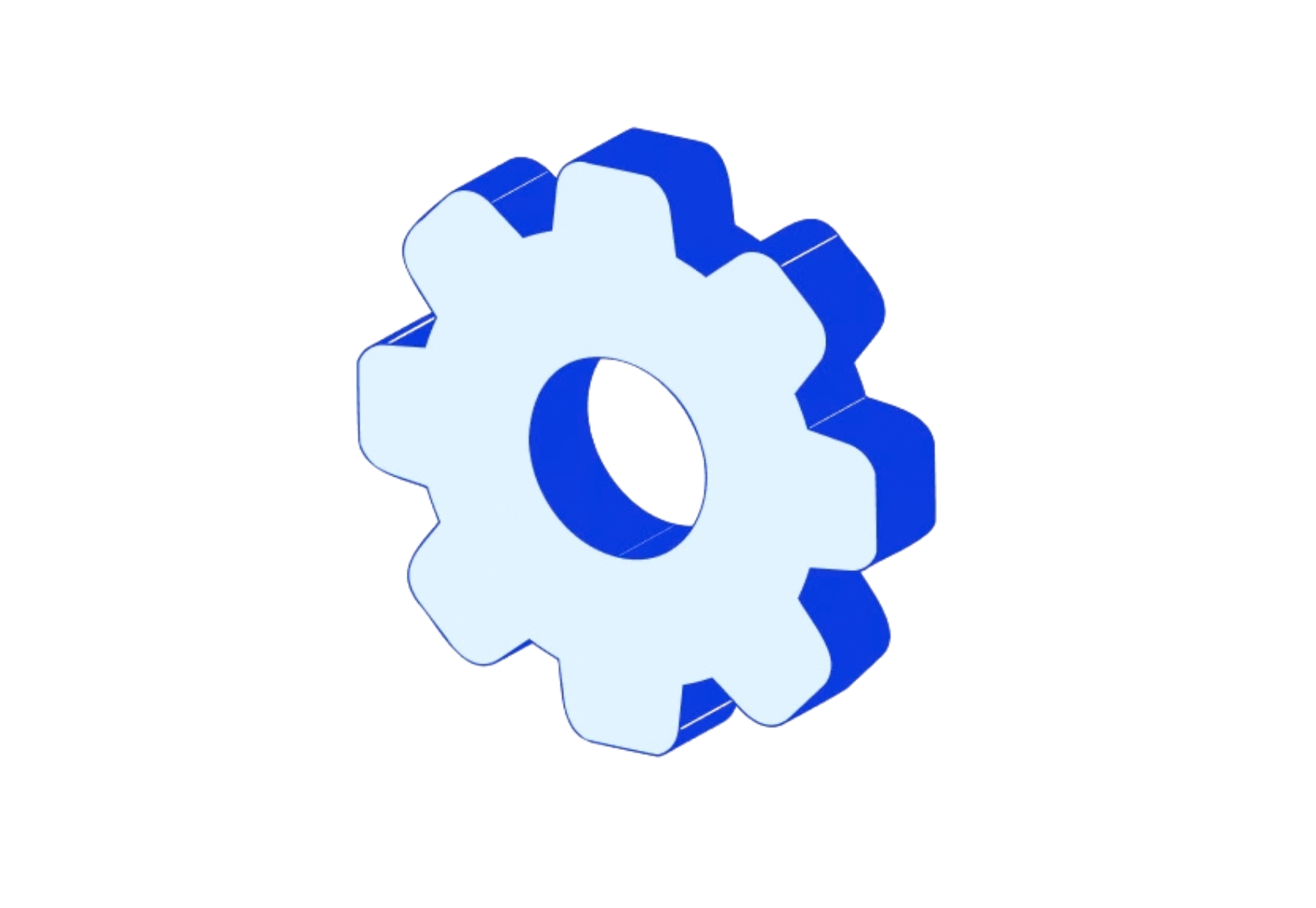 Illustration of a gear wheel representing the platform features