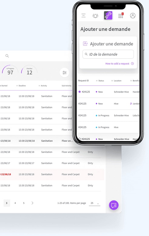 mockup logiciel de facility management - hamilton apps