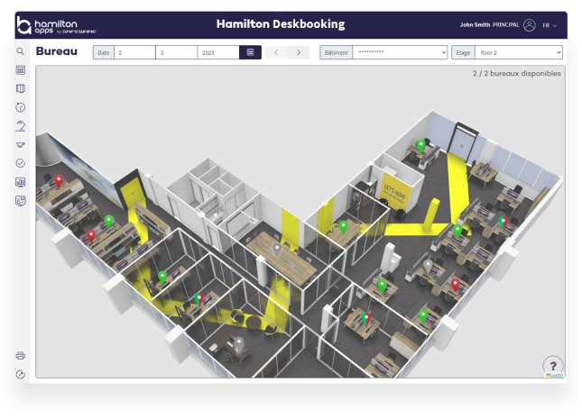 Gestion des réservation des bureaux - Hamilton Apps